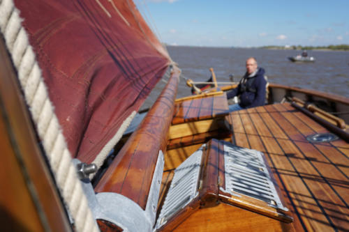 Hanne Munk auf der Elbe